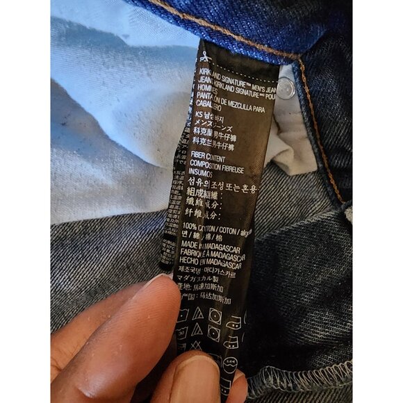 Kirkland Signature Mens Jeans 38x30 Blue Denim 100% Cotton - Picture 7 of 11